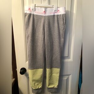 adidas Gray & Light Green Colorblock Track Joggers